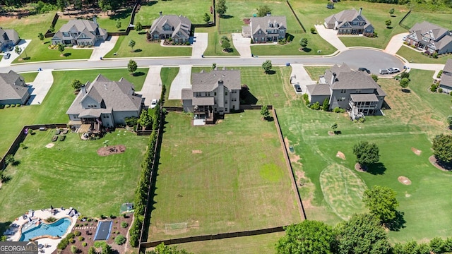1858 Switchgrass Dr, Statham, GA 30666 - aerial overview of property's location featuring nearby suburban area and a pool area