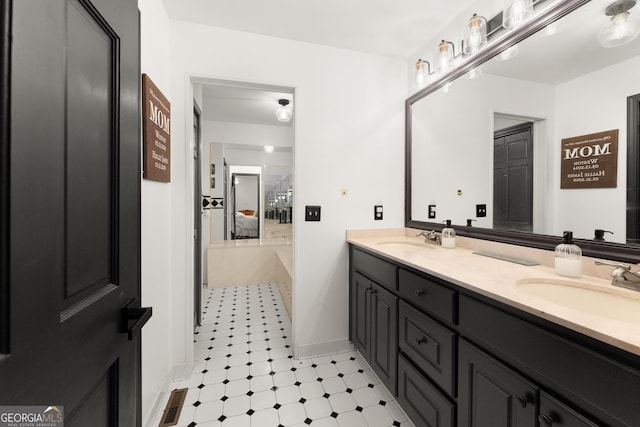 231 Doug Allison Hts, Cleveland, GA 30528 - bathroom featuring double vanity and baseboards