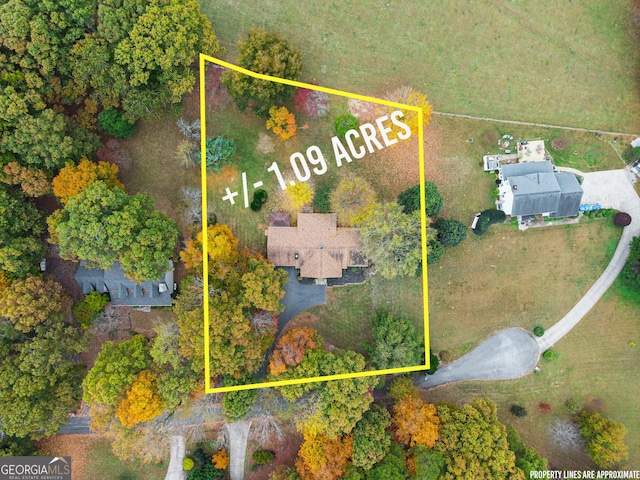 231 Doug Allison Hts, Cleveland, GA 30528 - aerial view of property and surrounding area featuring property parcel outlined