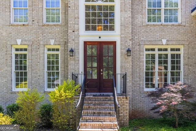 85 Arabian Ave, Alpharetta, GA 30004 - doorway to property with french doors and brick siding