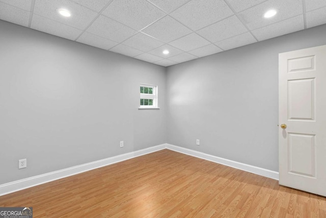 85 Arabian Ave, Alpharetta, GA 30004 - empty room with light wood-style flooring, baseboards, a paneled ceiling, and recessed lighting