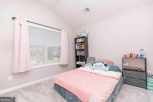 646 Mccarley Downs Dr, Bonaire, GA 31005 - carpeted bedroom featuring vaulted ceiling and baseboards
