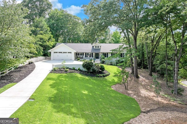 1685 Valley Rd NE, Gainesville, GA 30501 - view of front of house with driveway, an attached garage, and a front yard