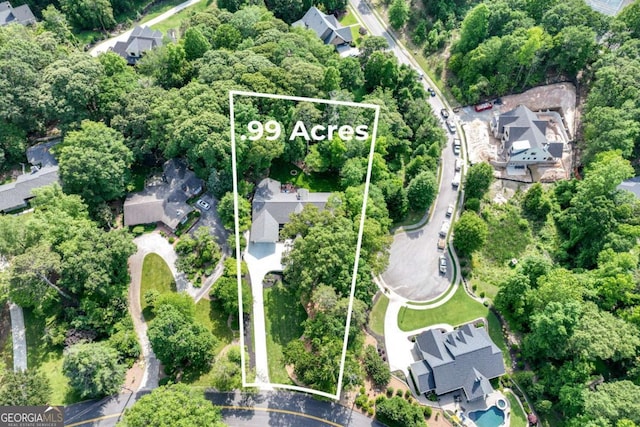 1685 Valley Rd NE, Gainesville, GA 30501 - aerial view of residential area featuring property parcel outlined