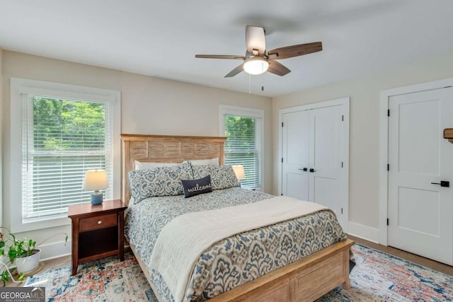 1685 Valley Rd NE, Gainesville, GA 30501 - bedroom featuring a closet and a ceiling fan