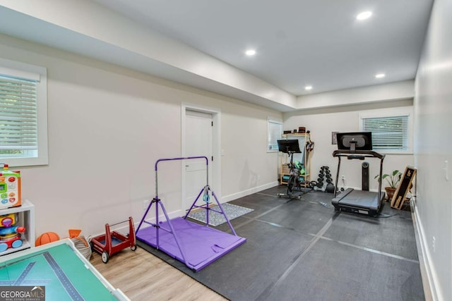1685 Valley Rd NE, Gainesville, GA 30501 - workout area with recessed lighting and baseboards