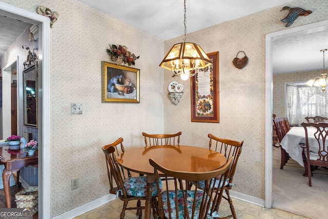 75 Antioch Rd, Mcdonough, GA 30252 - dining space with a chandelier and baseboards