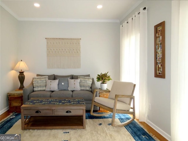 21 Devin Ln, Euharlee, GA 30145 - living room featuring light wood-type flooring, crown molding, and recessed lighting