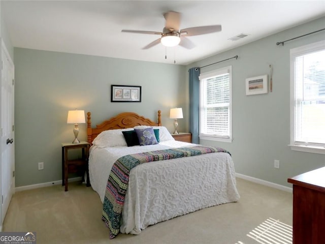 21 Devin Ln, Euharlee, GA 30145 - bedroom with light carpet and a ceiling fan