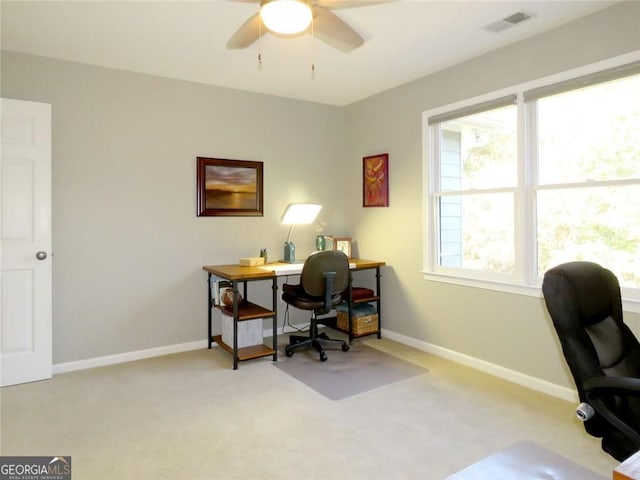 21 Devin Ln, Euharlee, GA 30145 - carpeted office featuring ceiling fan and baseboards