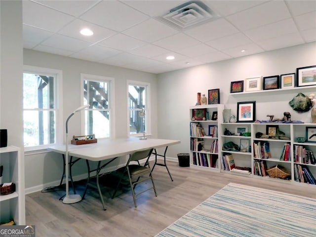 21 Devin Ln, Euharlee, GA 30145 - office space featuring wood finished floors, a drop ceiling, and recessed lighting