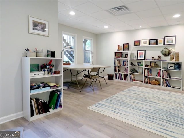 21 Devin Ln, Euharlee, GA 30145 - office with wood finished floors, recessed lighting, and a drop ceiling
