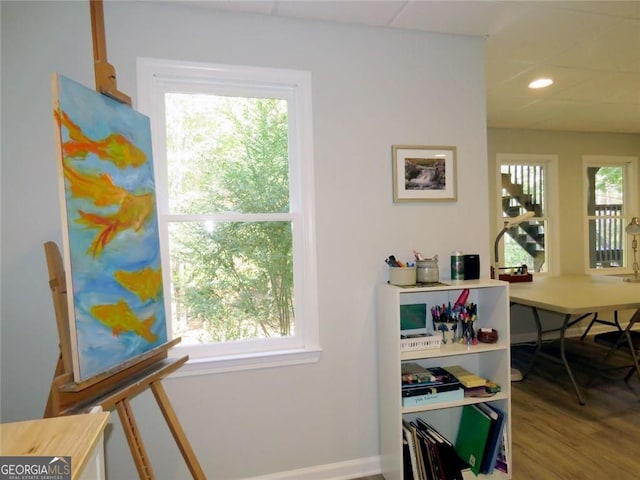 21 Devin Ln, Euharlee, GA 30145 - office space with healthy amount of natural light, recessed lighting, and wood finished floors