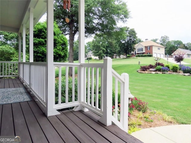 21 Devin Ln, Euharlee, GA 30145 - wooden porch with a lawn