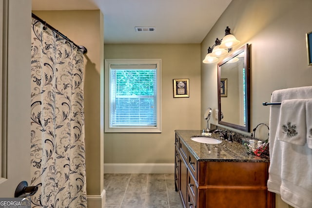 421 Hickory Nut Mountain Rd, Tallulah Falls, GA 30573 - bathroom featuring vanity and a shower with curtain
