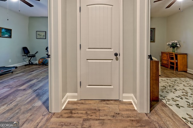 421 Hickory Nut Mountain Rd, Tallulah Falls, GA 30573 - hall featuring wood finished floors