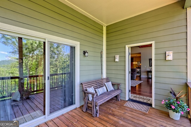421 Hickory Nut Mountain Rd, Tallulah Falls, GA 30573 - view of wooden deck