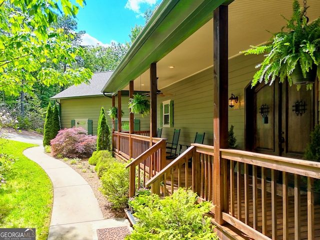 421 Hickory Nut Mountain Rd, Tallulah Falls, GA 30573 - view of side of property with a ceiling fan