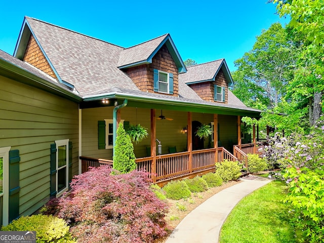 421 Hickory Nut Mountain Rd, Tallulah Falls, GA 30573 - view of front of home featuring roof with shingles and a porch