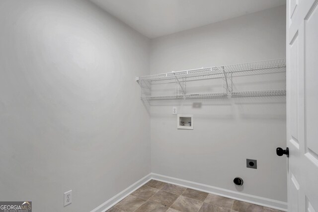 5523 River Valley Way, Flowery Branch, GA 30542 - washroom with electric dryer hookup, baseboards, and hookup for a washing machine