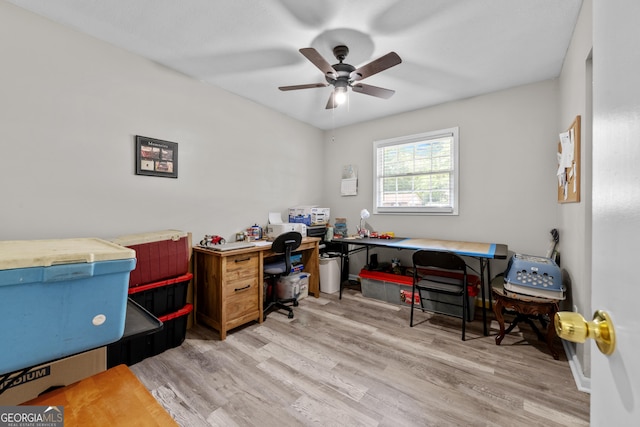 1322 Melford Dr, Columbus, GA 31907 - home office featuring wood finished floors and ceiling fan