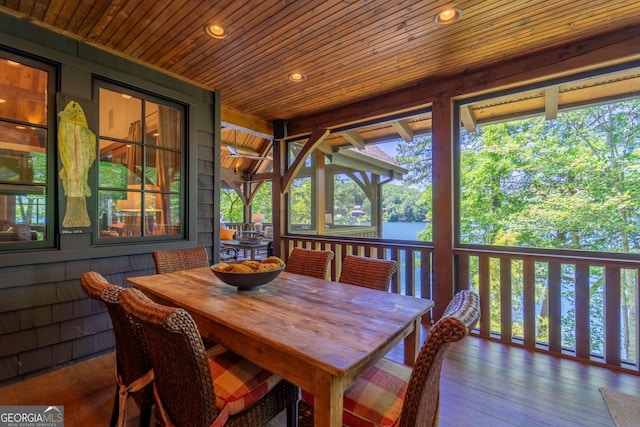 4334 Murray Cove Rd, Tiger, GA 30576 - sunroom / solarium with outdoor dining area