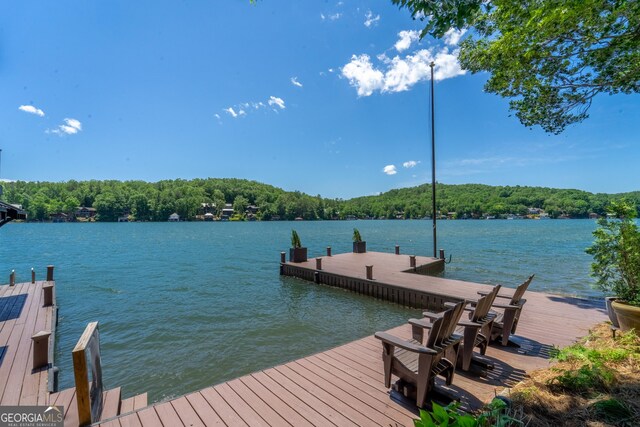 4334 Murray Cove Rd, Tiger, GA 30576 - dock area with a water view and a view of trees