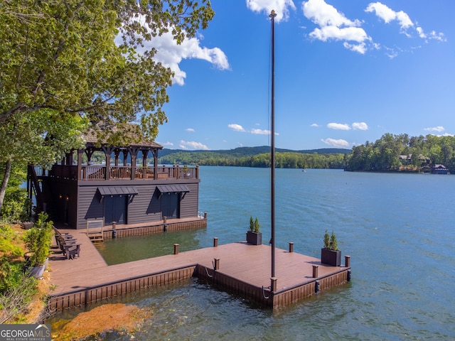 4334 Murray Cove Rd, Tiger, GA 30576 - dock area featuring a water view and a gazebo