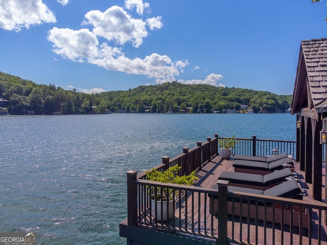 4334 Murray Cove Rd, Tiger, GA 30576 - dock with a water view and a wooded view
