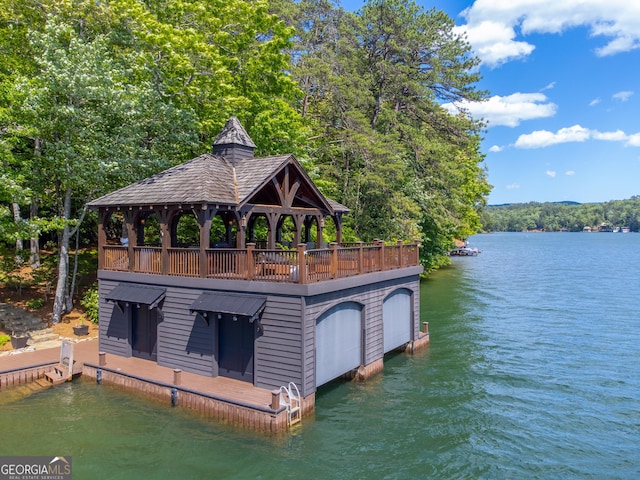 4334 Murray Cove Rd, Tiger, GA 30576 - dock area with a water view and a gazebo