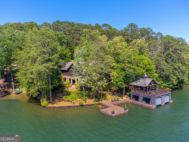 4334 Murray Cove Rd, Tiger, GA 30576 - aerial view of property and surrounding area with a heavily wooded area and a large body of water