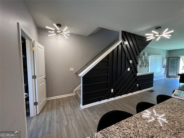 3615 Hawthorne Ter, Atlanta, GA 30337 - stairway with wood finished floors and baseboards