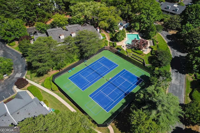 98 Hampshire Ct, Avondale Estates, GA 30002 - drone / aerial view of a pool