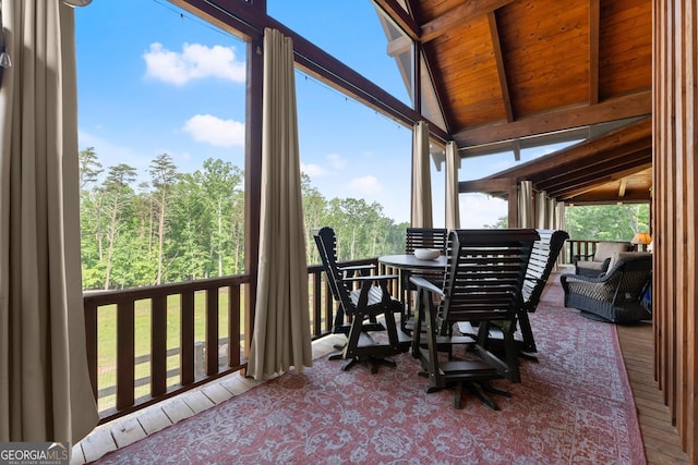 294 Turkey Trl, Jasper, GA 30143 - sunroom / solarium with wood ceiling