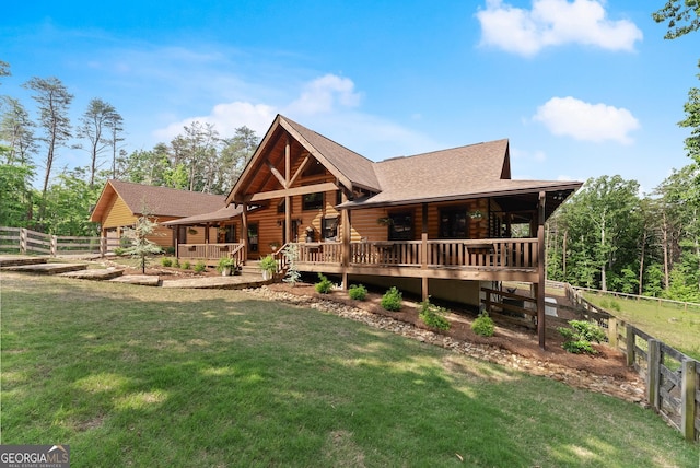 294 Turkey Trl, Jasper, GA 30143 - log cabin with a shingled roof