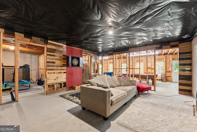 5176 Glen Forrest Dr, Flowery Branch, GA 30542 - living area with concrete floors