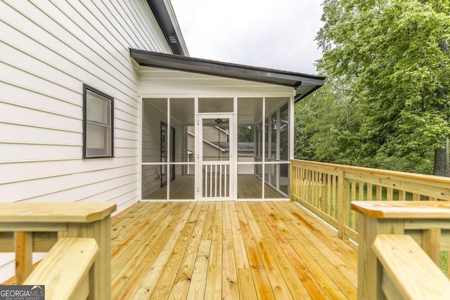 757 Silver Springs Dr, Macon, GA 31210 - wooden deck with a sunroom