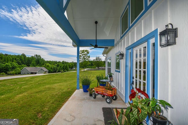 132 Fairview Meadows Dr, Demorest, GA 30535 - view of patio / terrace with a ceiling fan
