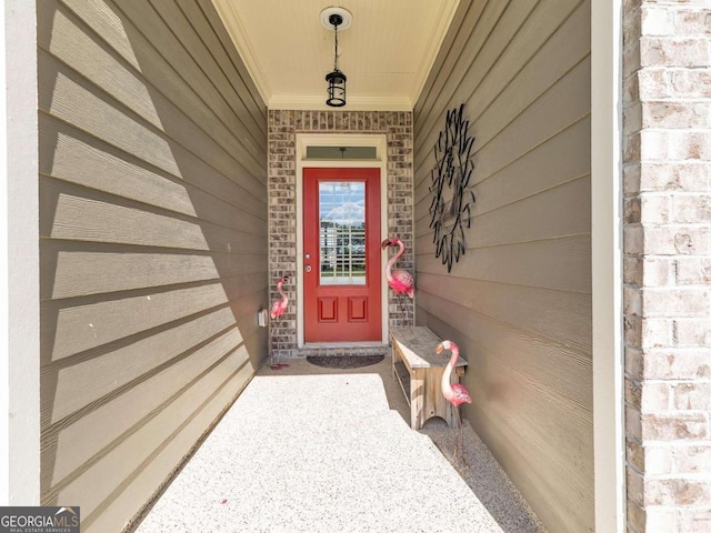 103 Crowley Dr, Calhoun, GA 30701 - doorway to property with brick siding