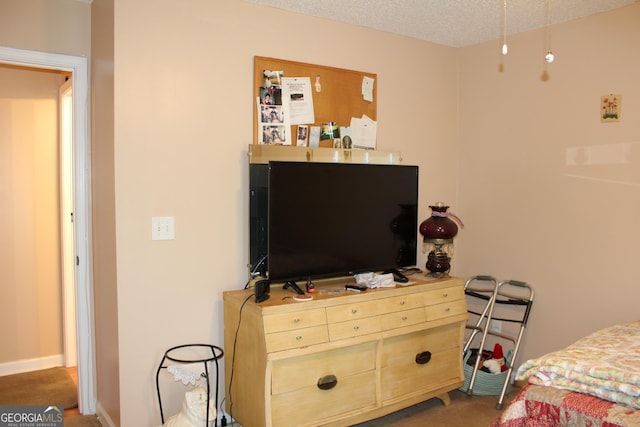 239 Ferguson Ave, Locust Grove, GA 30248 - carpeted bedroom with a textured ceiling