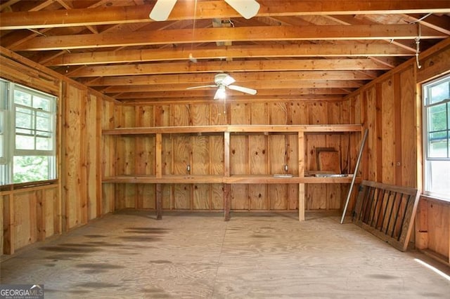 444 Polk Ln, Dallas, GA 30132 - storage area with a ceiling fan