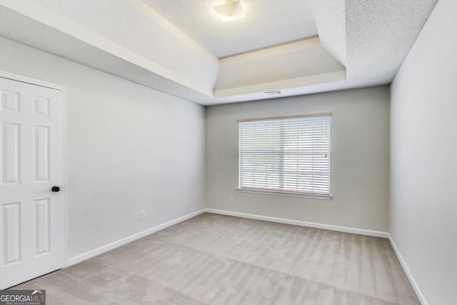 365 Othello Dr, Hampton, GA 30228 - carpeted empty room featuring a tray ceiling, baseboards, and a textured ceiling