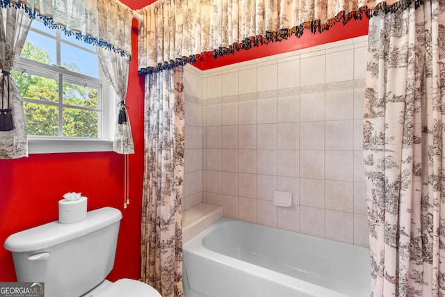 125 Lake Park Dr, Sharpsburg, GA 30277 - bathroom with toilet and shower / tub combo