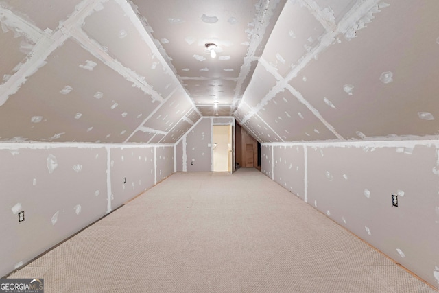 125 Lake Park Dr, Sharpsburg, GA 30277 - additional living space with lofted ceiling and carpet flooring