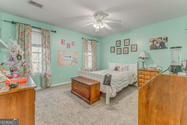 211 Westwood Dr, Calhoun, GA 30701 - carpeted bedroom with baseboards and ceiling fan