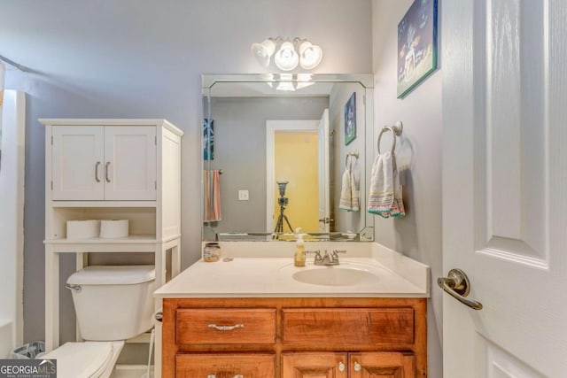 211 Westwood Dr, Calhoun, GA 30701 - bathroom with toilet and vanity