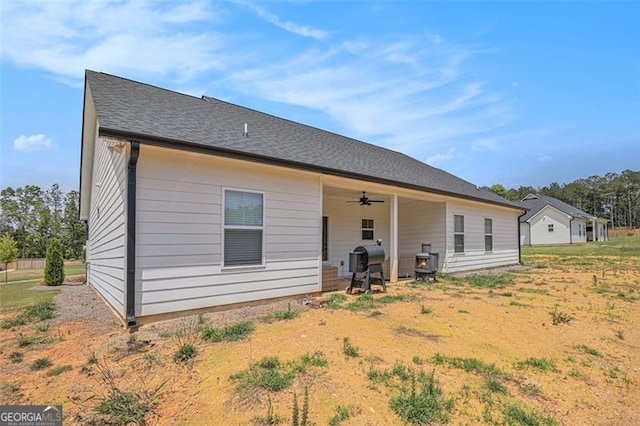 461 Barnwood, Rockmart, GA 30153 - rear view of house with a ceiling fan