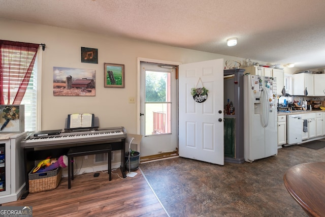 35 Good Hope Rd, Colbert, GA 30628 - foyer entrance featuring a textured ceiling and dark wood-type flooring