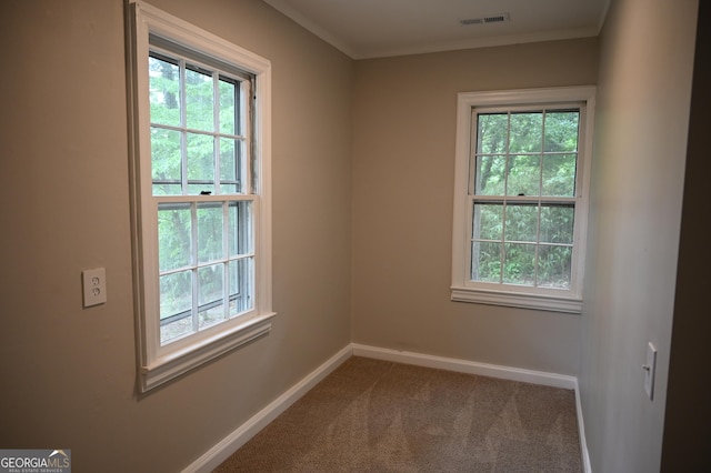 145 Mountain View Dr, Gainesville, GA 30501 - carpeted empty room with baseboards and ornamental molding