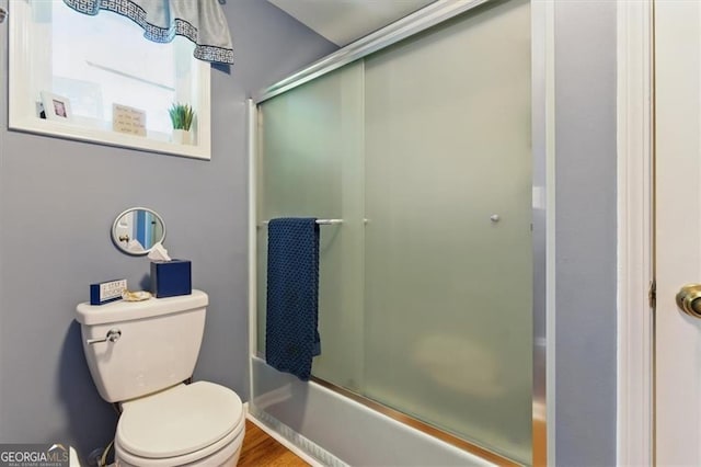 3544 Chestatee Dr, Marietta, GA 30062 - bathroom with shower / bath combination with glass door and toilet